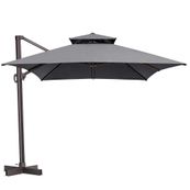 Pellebant 10' X 13' Outdoor Cantilever Umbrella with Double Top - Dark Gray