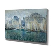 Monet 'The Museum at Le Havre' Premium Giclee Gallery Wrapped Canvas - 32" x 48"