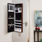 Door/Wall Mounted Jewelry Armoire - Brown