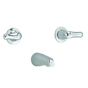Colony Soft Wall-Mounted Tub Filler with Lever Handles - Polished Chrome