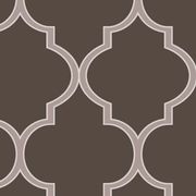 Harkey Moroccan Pattern Peel and Stick Wallpaper Panel - Cholate Brown