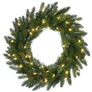 Fir Wreath Lighted PVC Wreath - 24"