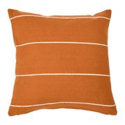 Monteiro Interwoven Striped Pillow Cover - Orange, Cover Only
