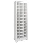36-Pair Shoe Storage Open Cabinet - White