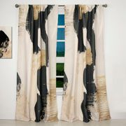 Collage II Semi-Sheer Thermal Rod Pocket Curtain Panel - 108", Single