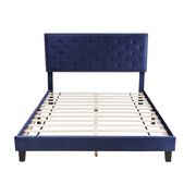 Emanuell Velvet Tufted Upholstered Bed - Full, Blue