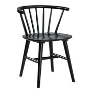 Farleigh Hungerford Solid Wood Windsor Back Side Chair - Set of 2, Black