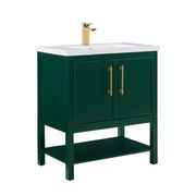 Jewell 30" Free-Standing Single Bathroom Vanity Set - Forest Green