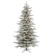 Slim Sierra 6.5' Artificial Christmas Tree with 550 LED Clear/White Lights - White