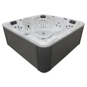 Browerville 5-Person 140-Jet Acrylic Hot Tub with Ozonator - Dark Gray