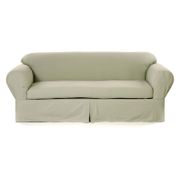 Box Cushion 2-Piece Sofa Slipcover Set - Green