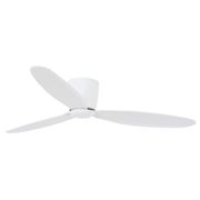 52" 3-Blade Flush Mount Ceiling Fan with Remote Control - White