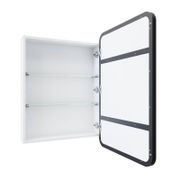 Stainless Steel Square Medicine Cabinet - Black