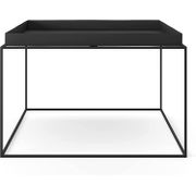 Emma Modern Chic Square Tray Top Coffee Table - Black