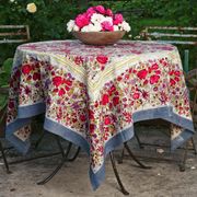 Couleur Nature Jardine Square Tablecloth - Red/Gray
