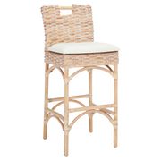 17.75" Fremont Natural Woven Counter Stool - Natural/White Wash