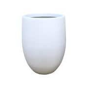 Kante Concrete 21.7" Outdoor Round Bowl Planter - Pure White