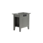 Nantucket Chair Side Table with Charger - Grey