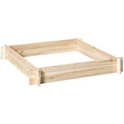 Outsunny 39'' x 39'' Screwless Raised Garden Bed - Natural