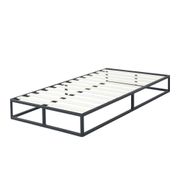 9" Dura Metal Platform Bed Frame-Wooden Slat - Twin