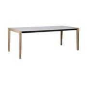 Fineline Indoor/Outdoor Rectangle Dining Table - 81", Light Eucalyptus/Super Stone