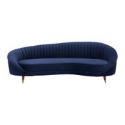 Karisma Curved Velvet Sofa - Navy
