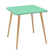 Nassau Square Outdoor Eucalyptus Dining Table - Mint Green
