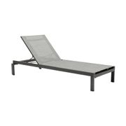 Solana Outdoor Aluminum Stacking Chaise Lounge Chair - Dark Gray