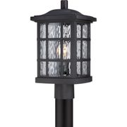 Stonington 1-Light Outdoor Post Lantern - Mystic Black