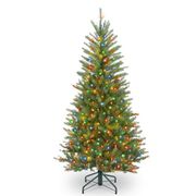 Dunhill Fir Slim 4.5' Green Fir Artificial Christmas Tree with 350 Multi-Color Lights