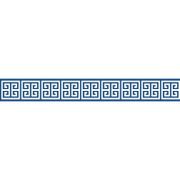 Border Portfolio II Meander 15' x 4.5" Geometric Border Wallpaper - Blue/White
