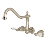 Heritage Double Handle Wall Mounted Tub Spout - Brushed Nickel