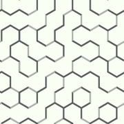 Lillian 16.5' L x 20.5" W Geometric Peel and Stick Wallpaper Roll - Gray