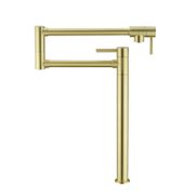 Pot Filler Faucet With Double Handle - Brushed Gold