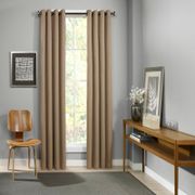 Solid Blackout Thermal Grommet Curtain Panel - 108", Single, Clay