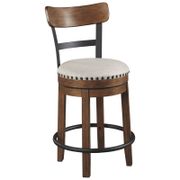 Amador 24" Upholstered Swivel Counter Stool - Brown
