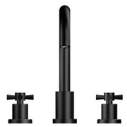 Uptown Widespread Bathroom Faucet with Drain Assembly - Matte Black
