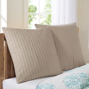 Carbon Loft Dickson Quilted Euro Sham with Hidden Zipper Closure - Taupe