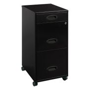Black 3-drawer Mobile File Cabinet