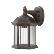 1-Light Metal Outdoor Wall Sconce - 9.4", Aged Copper