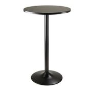 Pub Table Round Black MDF Top with Black leg and base