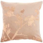 Metallic Blossom AC220 Throw Pillow - 18", Rose Gold