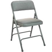 Advantage Padded Metal Folding Chair - Gray