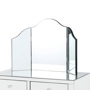 Frameless Tabletop Vanity Scalloped Mirror