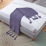 Marina Acrylic Knit Throw - 50" x 60", Purple