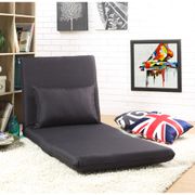 Flip Chair Sleeper Dorm Bed Couch Lounger Sofa Convertible - Black