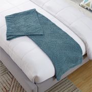 Orlando Chenille Texture Knit Throw - 50" x 60", Teal