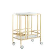 Removable Serving Tray Bar Cart - White, Gold
