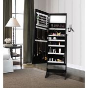 Jewelry Armoire with Marquee Lights - Black