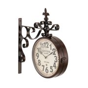 16" Rustic Iron Central Station Wall Clock